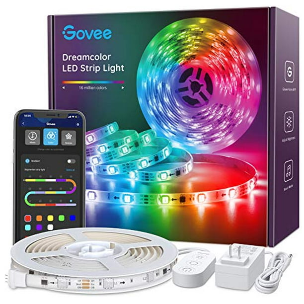 Party, Govee Smart RGB Led Strip Lights for Home 16.4 Feet Works with Alexa